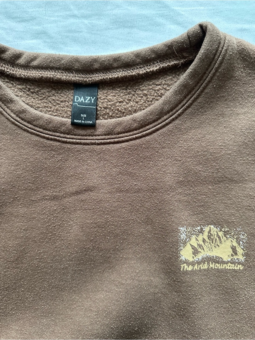 Dazy Brown Crewneck Sweatshirt - Men's Classic Pullover - Picture 3 of 3